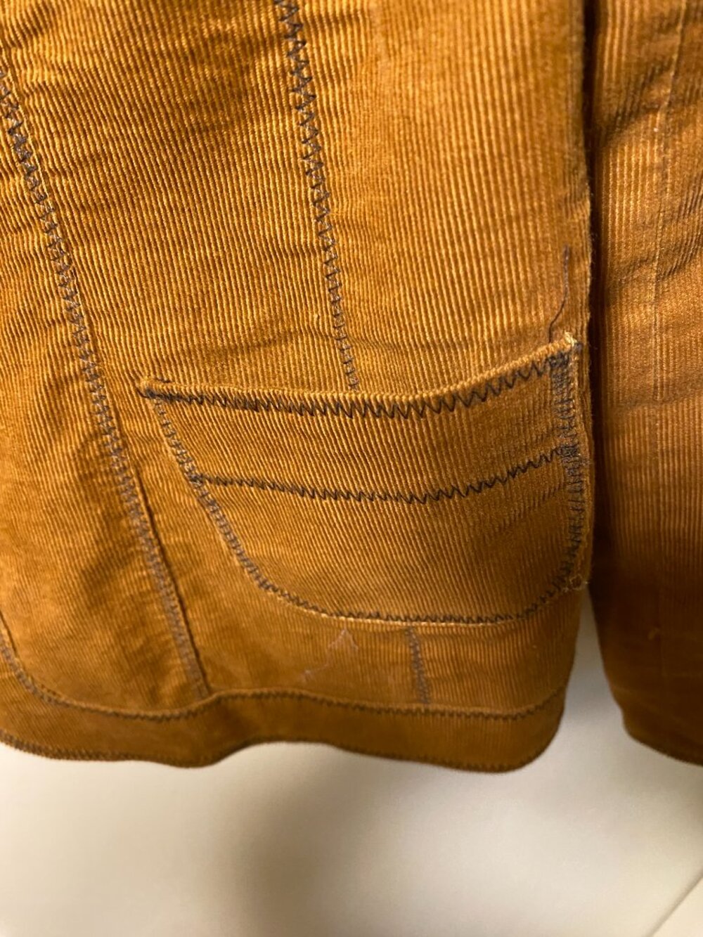 Coldwater Creek Rust Corduroy Blazer Jacket Size 4 Leaf Buttons Cotton Lined - Picture 9 of 13